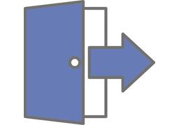 get out ofのイラスト